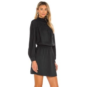 NWT Revolve 1.State Crepe Back Charmeuse Dress in Black